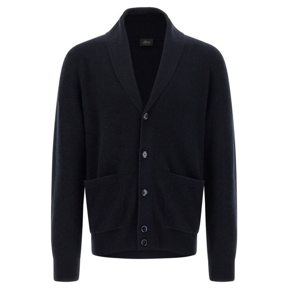 Brioni Blue Cashmere Men's Cardigan
